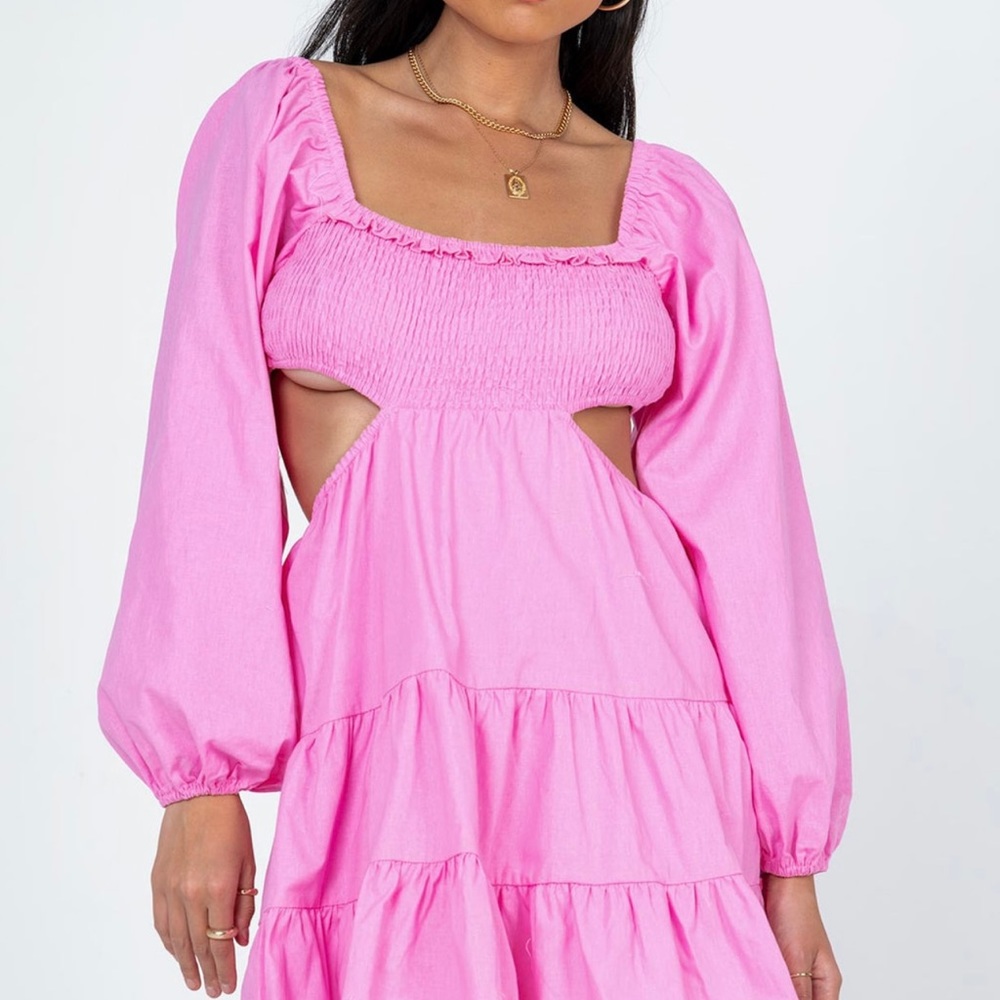 Princess Polly pink mini dress (“landen mini dress”)